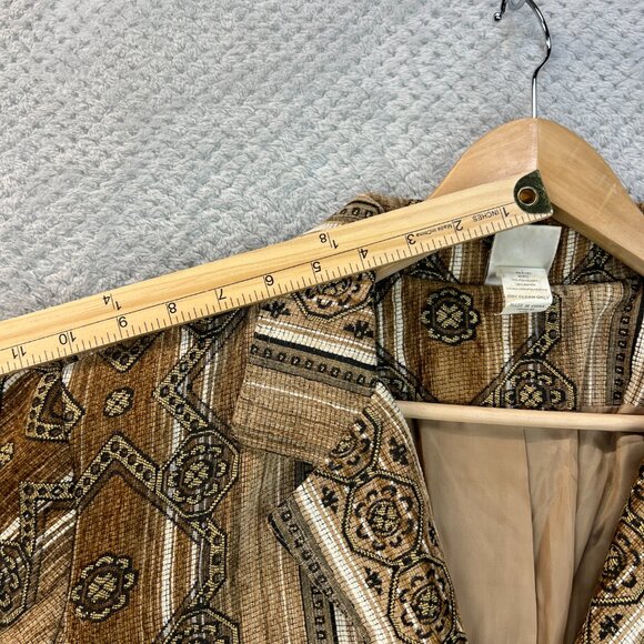 Vtg JMS Womens Tapestry Jacket Boho Southwestern Aztec Jacquard Blazer 90s - 22W - Picture 13 of 14